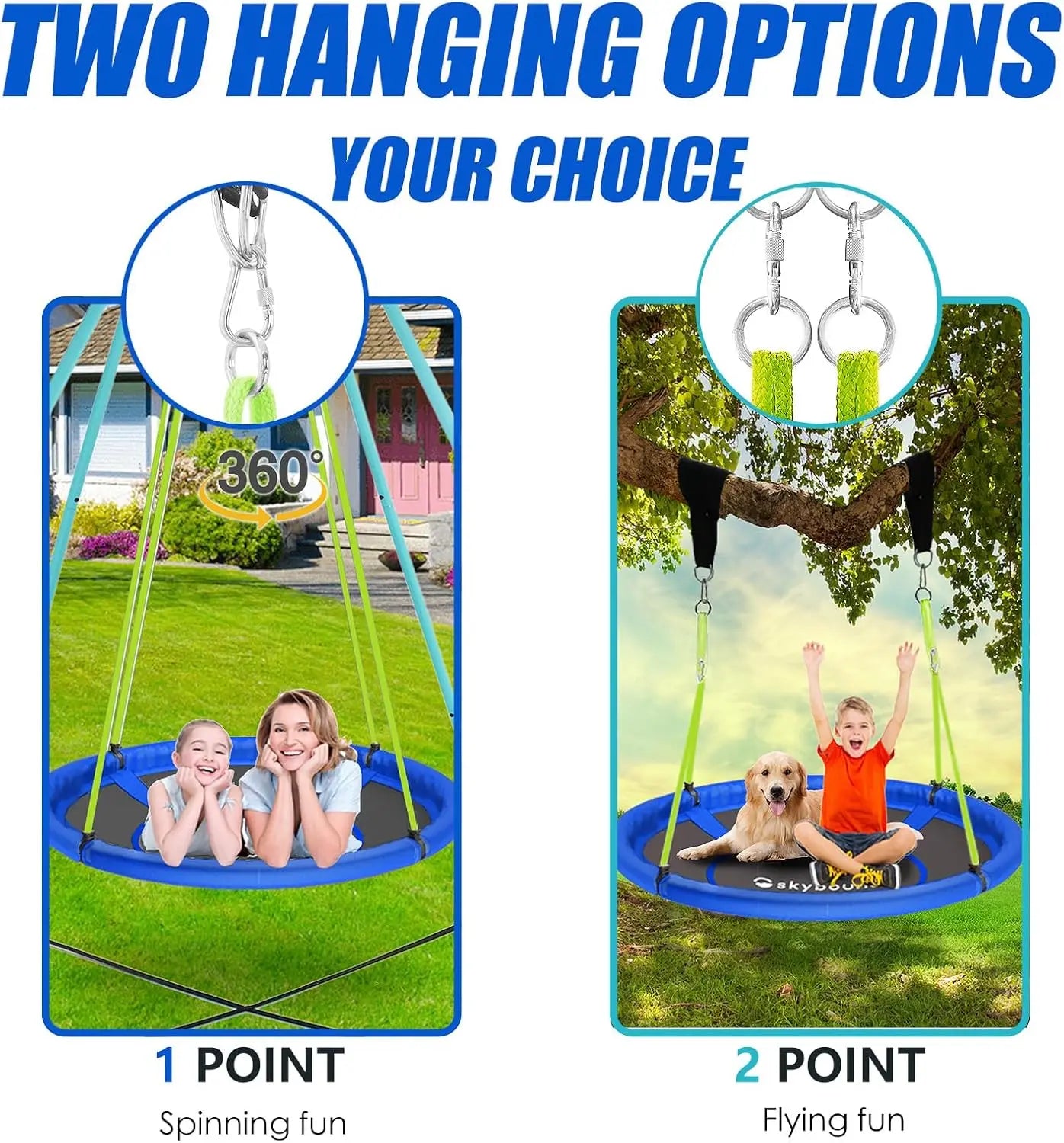 43" Waterproof Swing with 600 LB Weight Capacity
