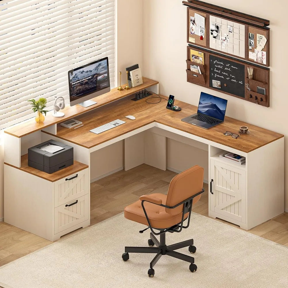 Farmhouse Corner Executive Desk