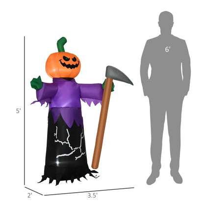 5 Foot Grim Reaper Halloween Inflatable Decoration