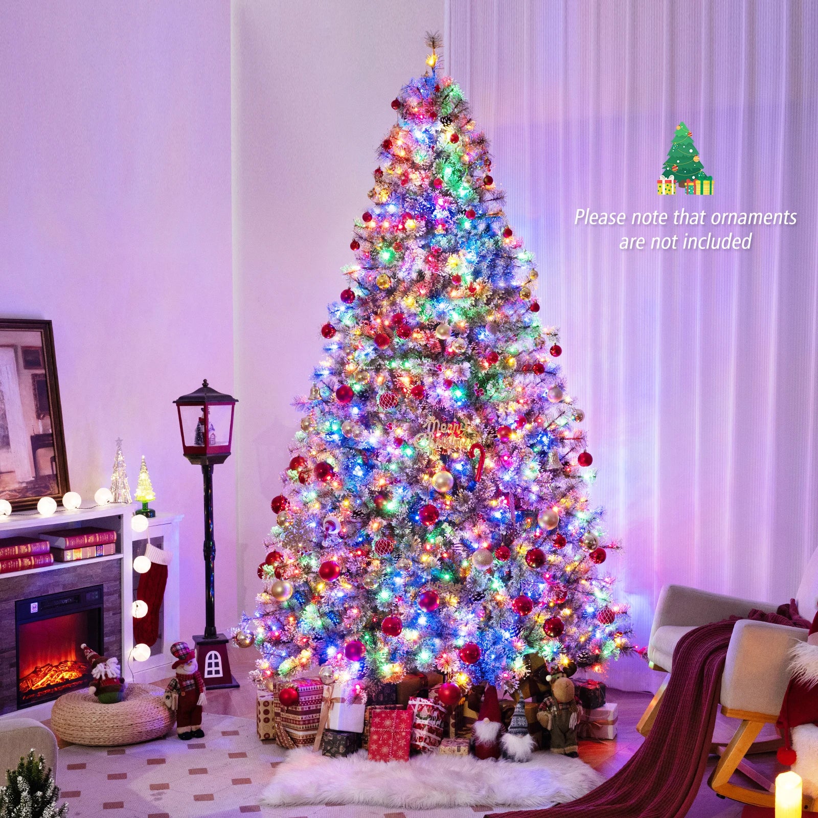 6, 7. 5 and 9 FT Pre-lit Artificial Christmas Tree