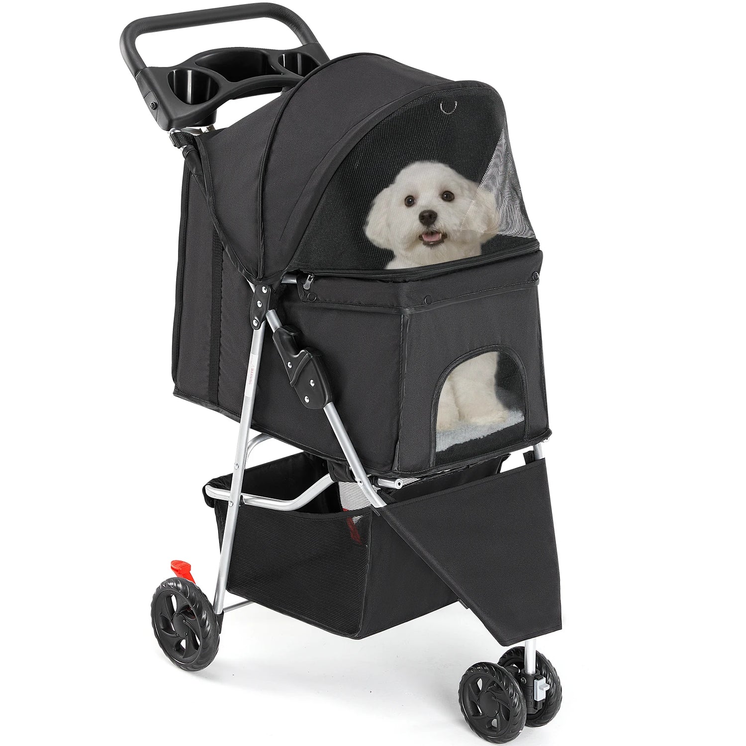 JHK 3 Wheel Foldable Pet Stroller for Small Dogs and Cats