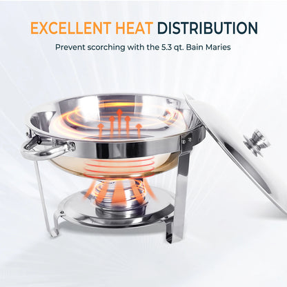 Stainless Steel Chafing Dish in a Set of 1 or 2