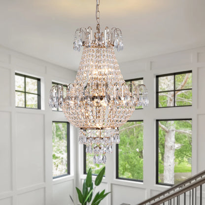 ARLGSITE Luxury Gold Crystal Chandelier