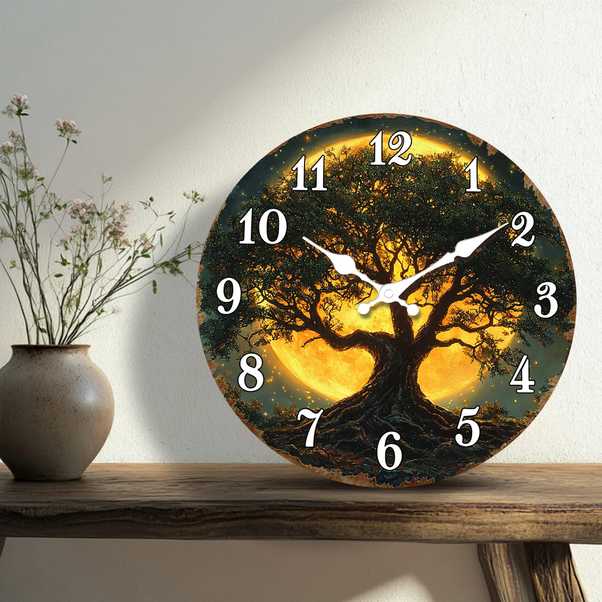 Majestic Oak Tree Round Wall Clock