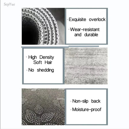 VIKAMA Stone-Patterned Outdoor Anti-Slip Area Rug