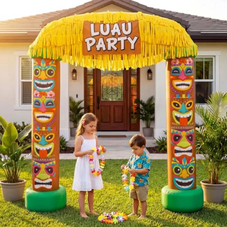 8.5 Foot Hawaiian Tiki Luau Archway Inflatable Decoration