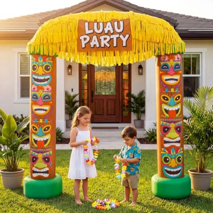 8.5 Foot Hawaiian Tiki Luau Archway Inflatable Decoration