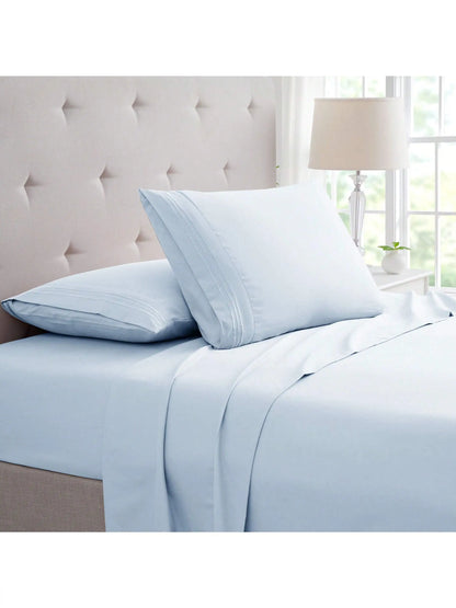 Bamboo 4 Piece Luxury 3 Embroidered Sheet Set