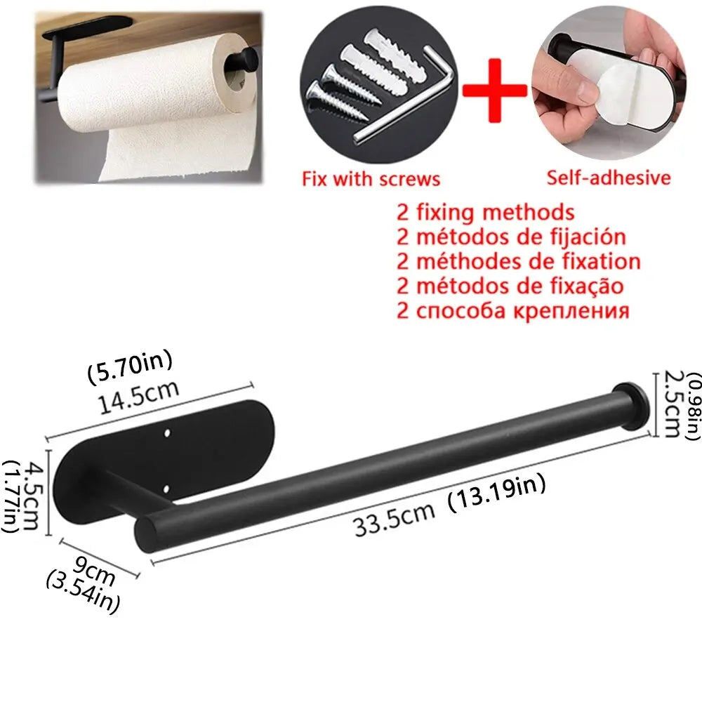 Adhesive Stainless Steel Paper Towel Holder