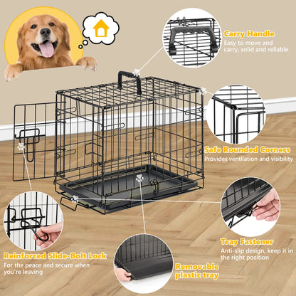 JHK 18 Inch Foldable Metal Pet Kennel