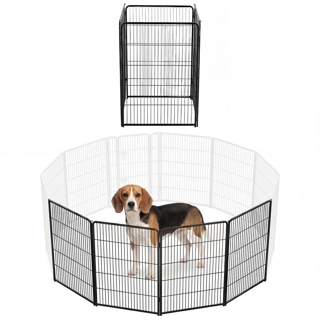 JHK 6 Panel Foldable Metal Dog Playpen