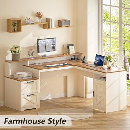 Farmhouse Corner Executive Desk