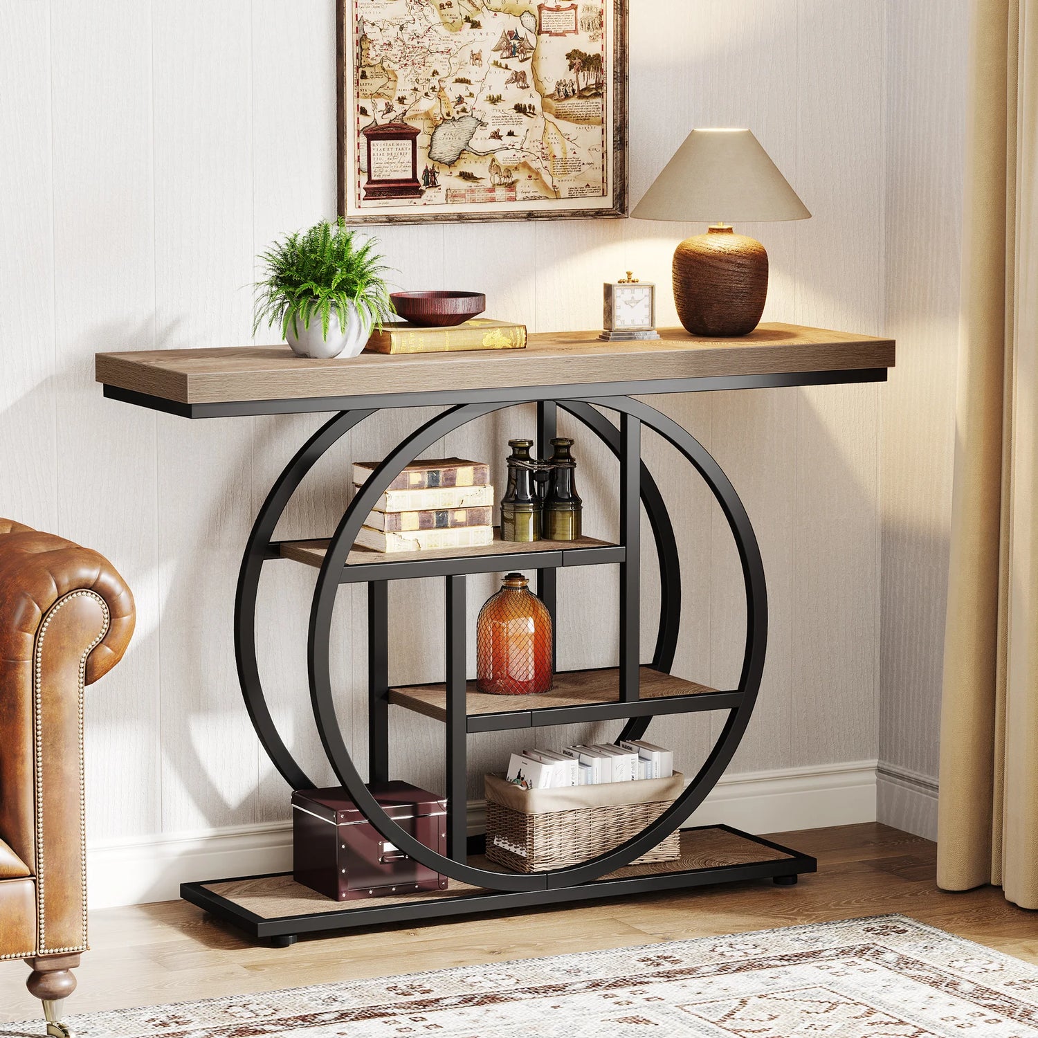 Tribesigns 4-Tier Console Table with 4 Shelves