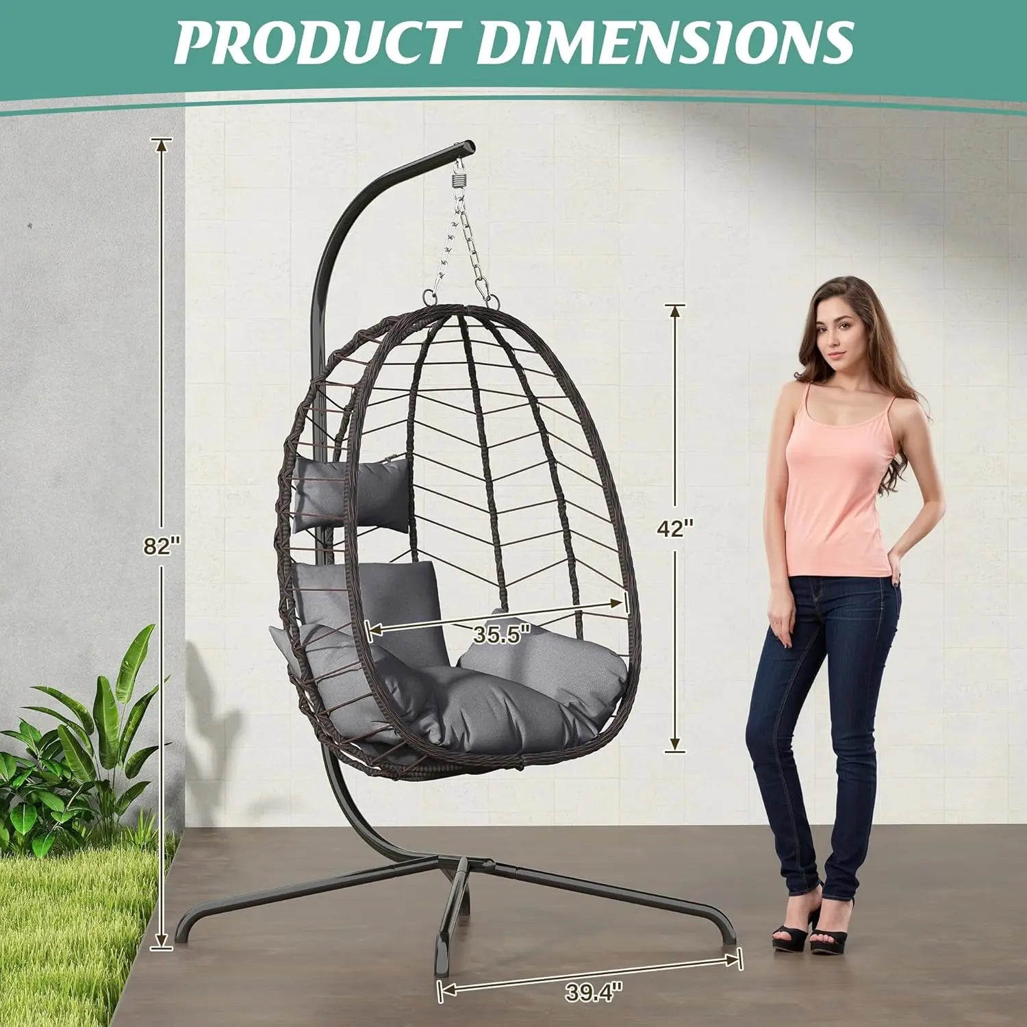 Swinging Egg Chair with Stand