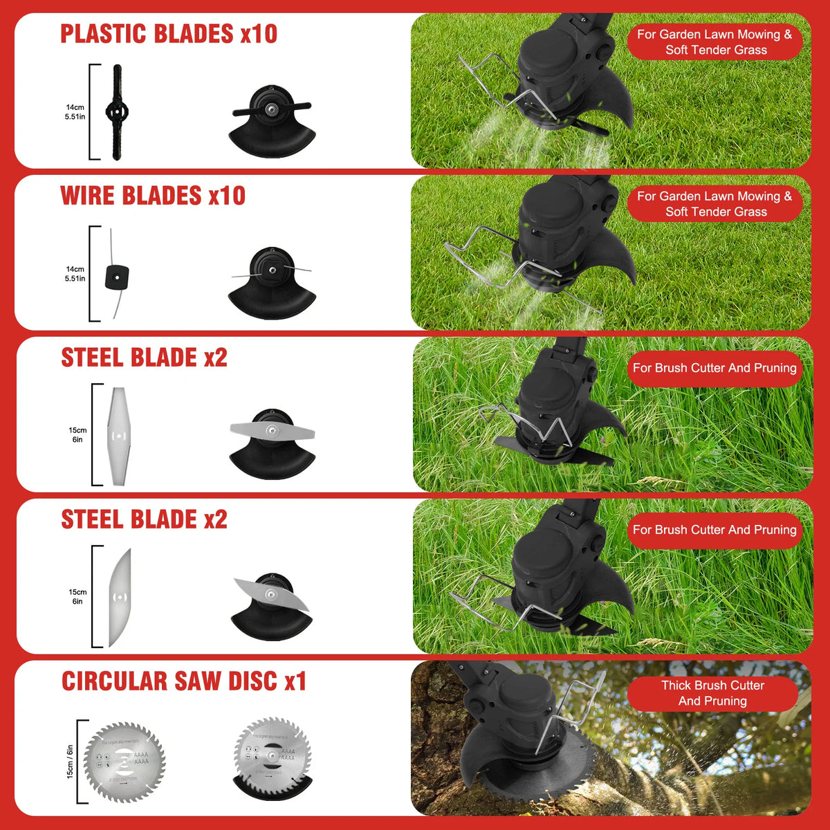 21V Cordless 3-in-1 Lightweight Electric Grass Trimmer