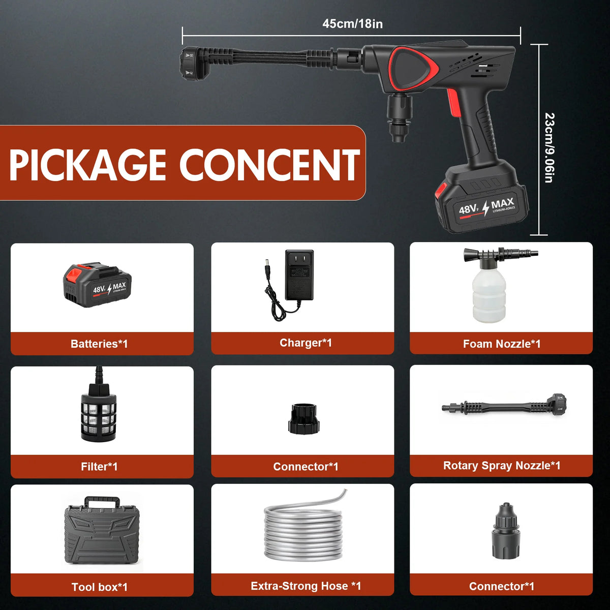 Cordless Electric High-Pressure Spray Gun