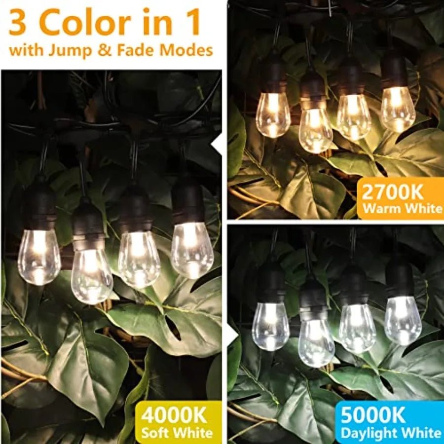 LED Dimmable Outdoor String Lights