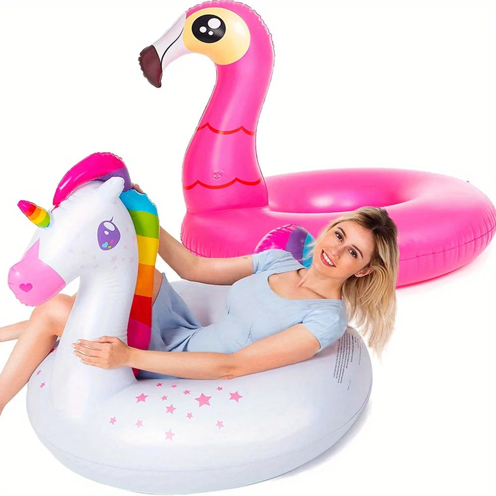 JOYFY 2-Pack Flamingo Unicorn Pool Floats