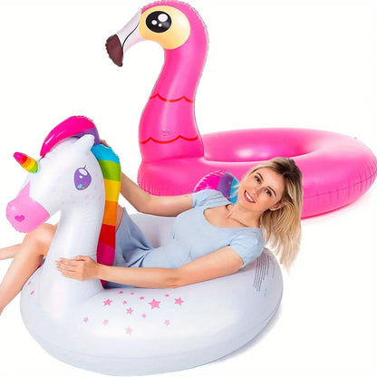 JOYFY 2-Pack Flamingo Unicorn Pool Floats