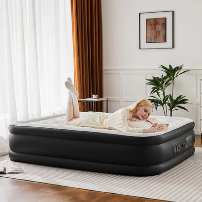 JHK Blow Up Double Height Air Mattress