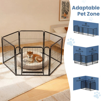 JHK 6 Panel Foldable Metal Dog Playpen