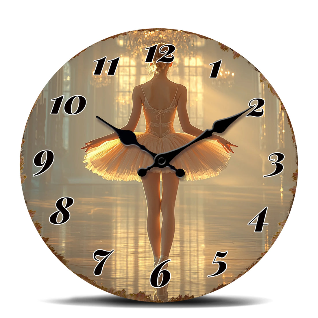 Ballerina in Tutu Dress Wall Clock