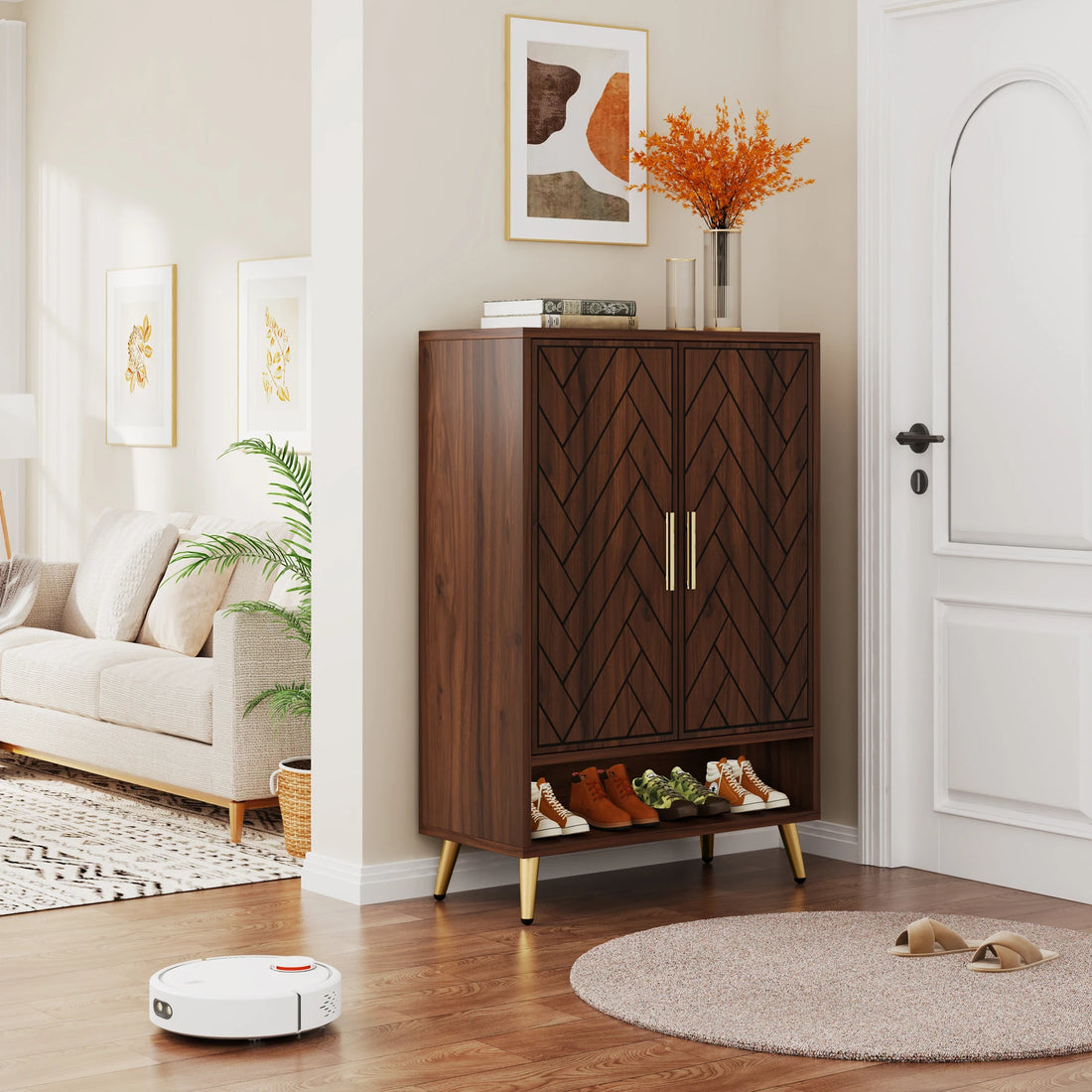 Tribesigns 6-Tier Shoe Cabinet with Doors