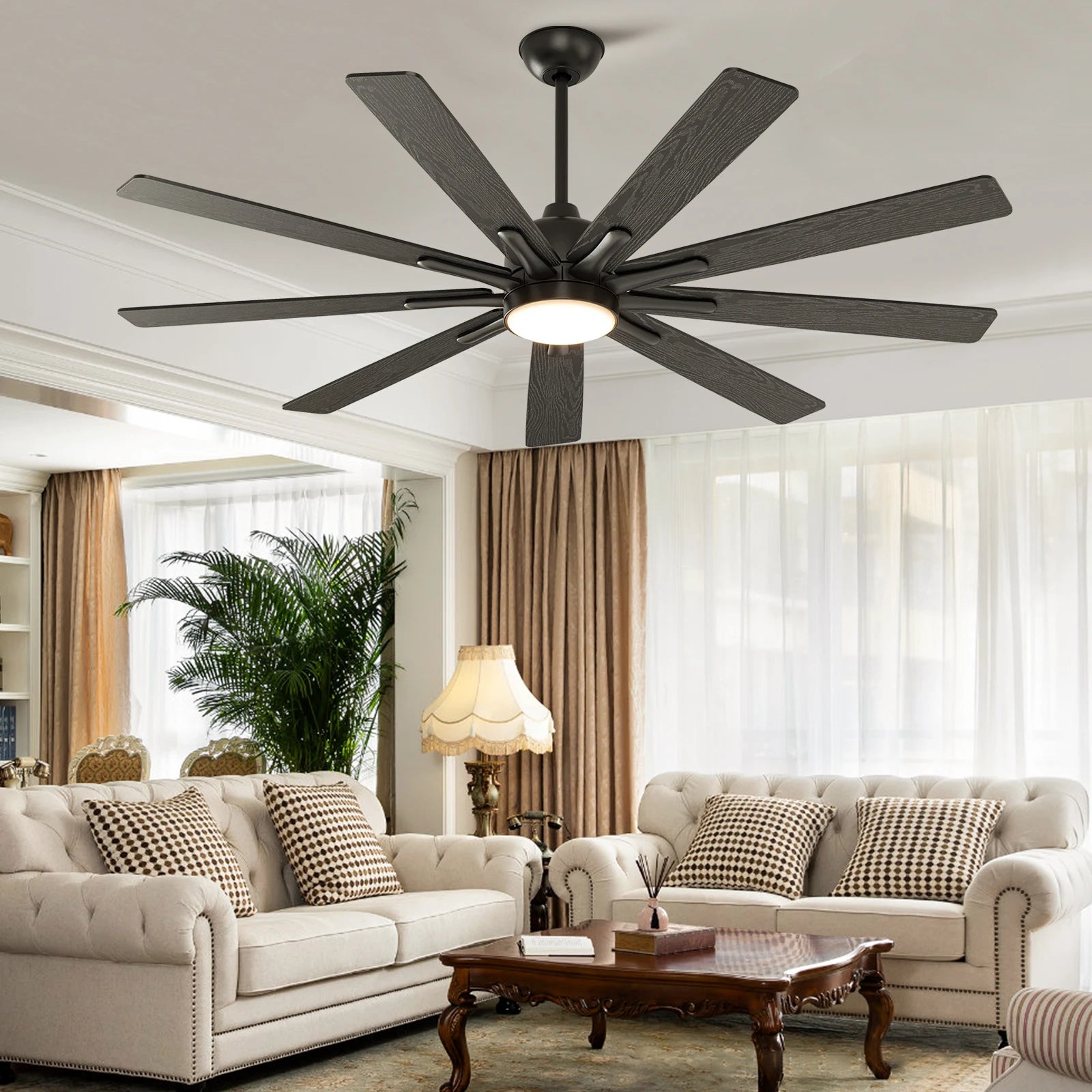 Modern Ceiling Fan with LED Lights and Remote Control