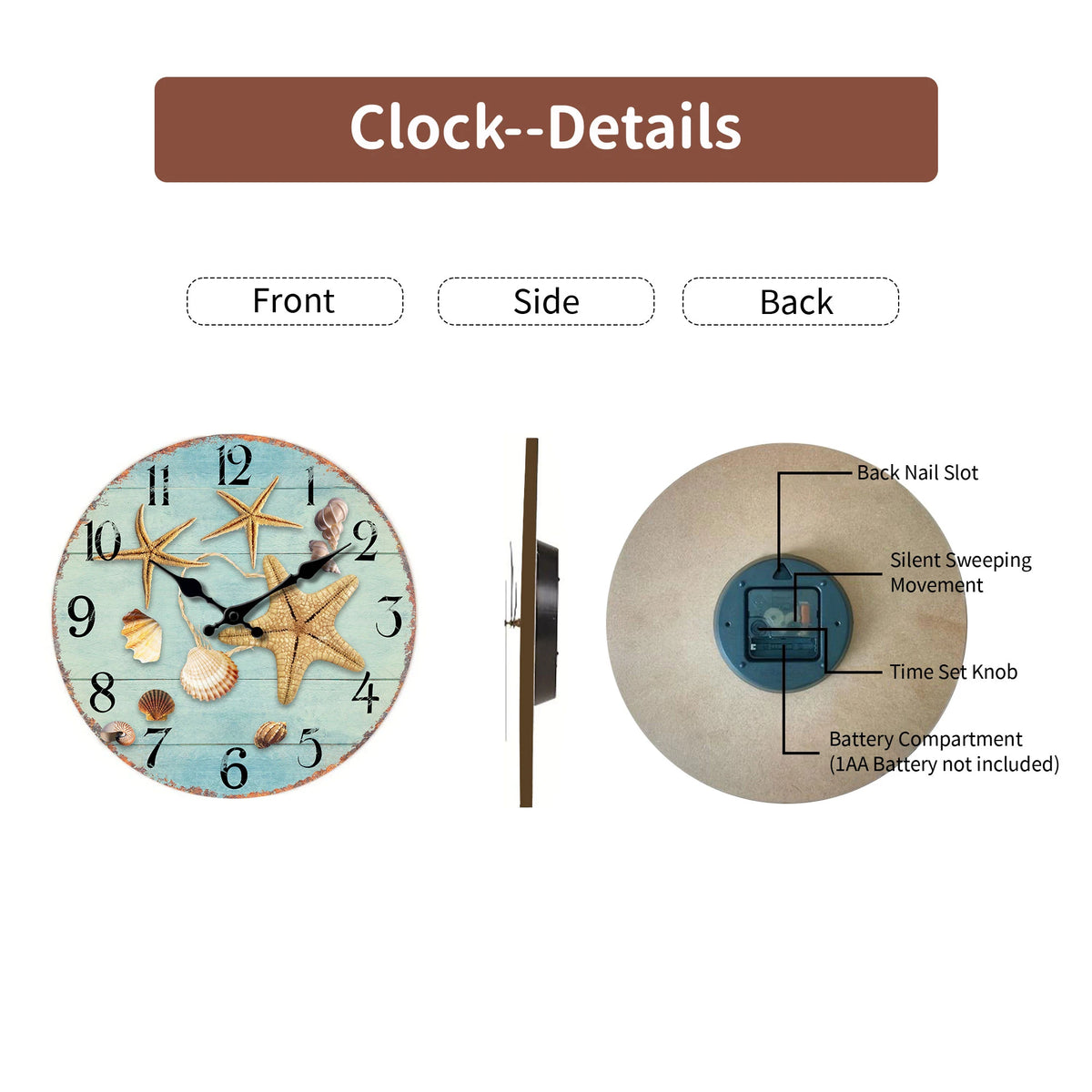 Tropical Summer Beach Wall Clock
