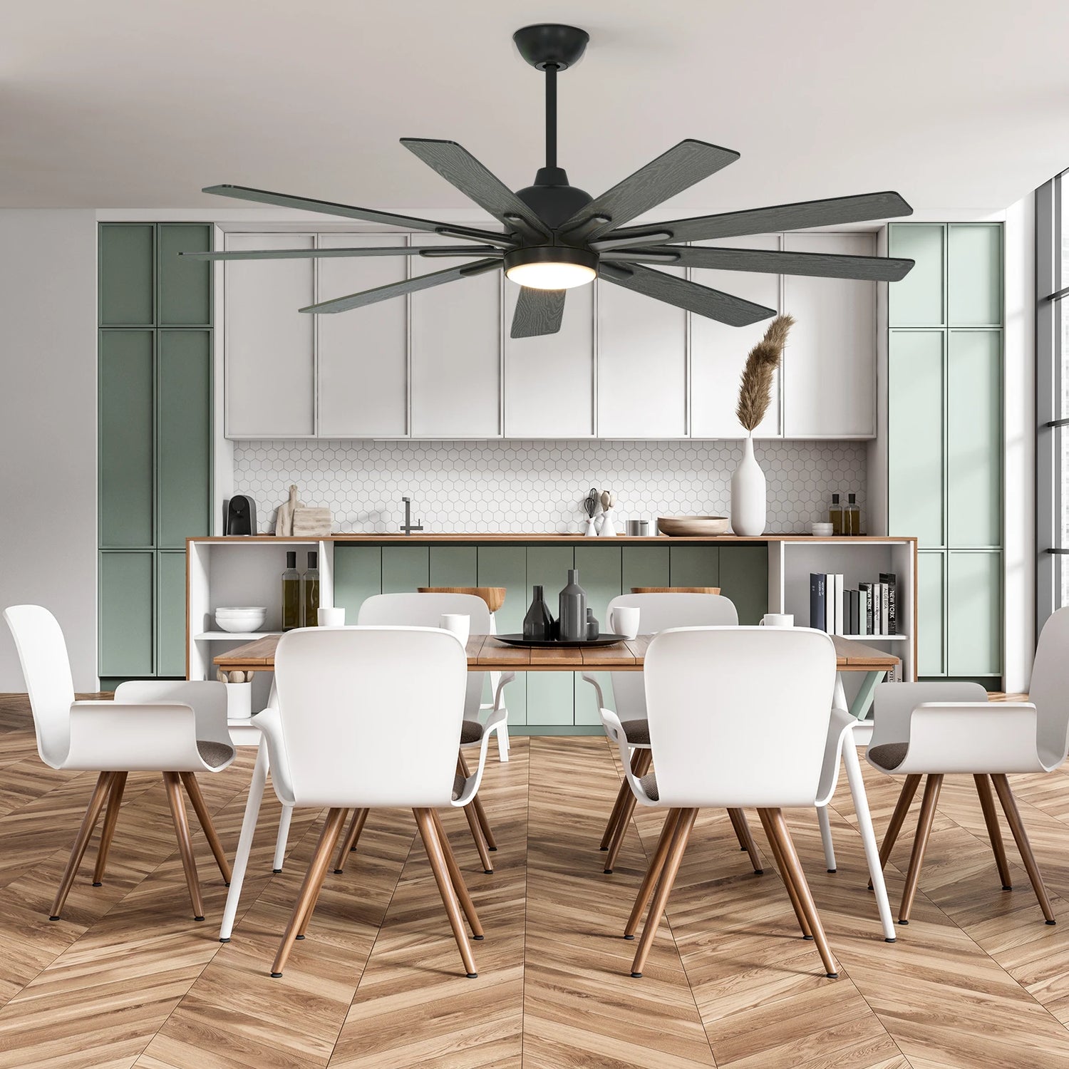 Modern Ceiling Fan with LED Lights and Remote Control