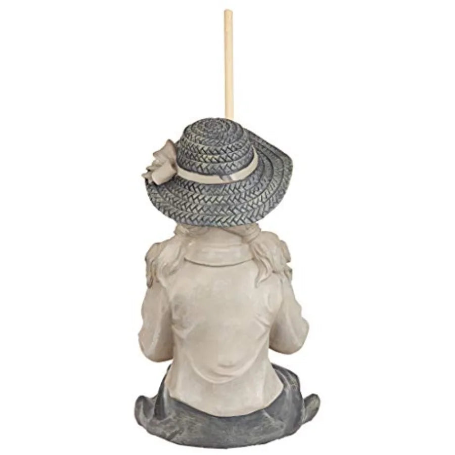 Big Catch Fisherwoman Nellie with Fishing Pole Garden Statue