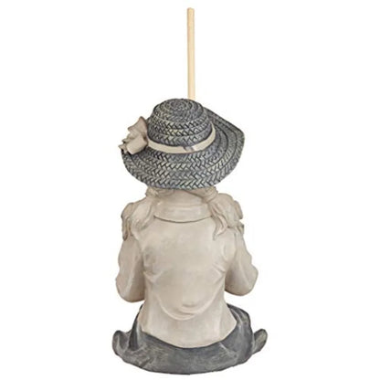 Big Catch Fisherwoman Nellie with Fishing Pole Garden Statue