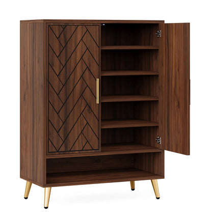 Tribesigns 6-Tier Shoe Cabinet with Doors
