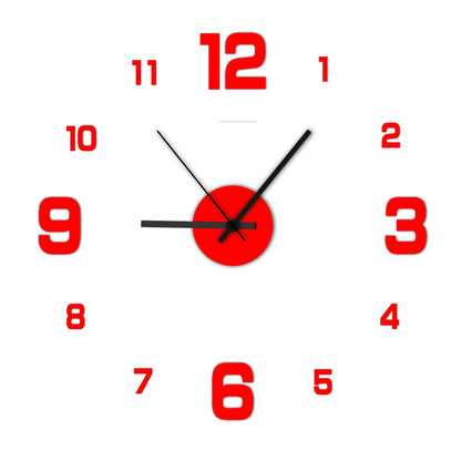 Creative Frameless DIY Silent Wall Clock
