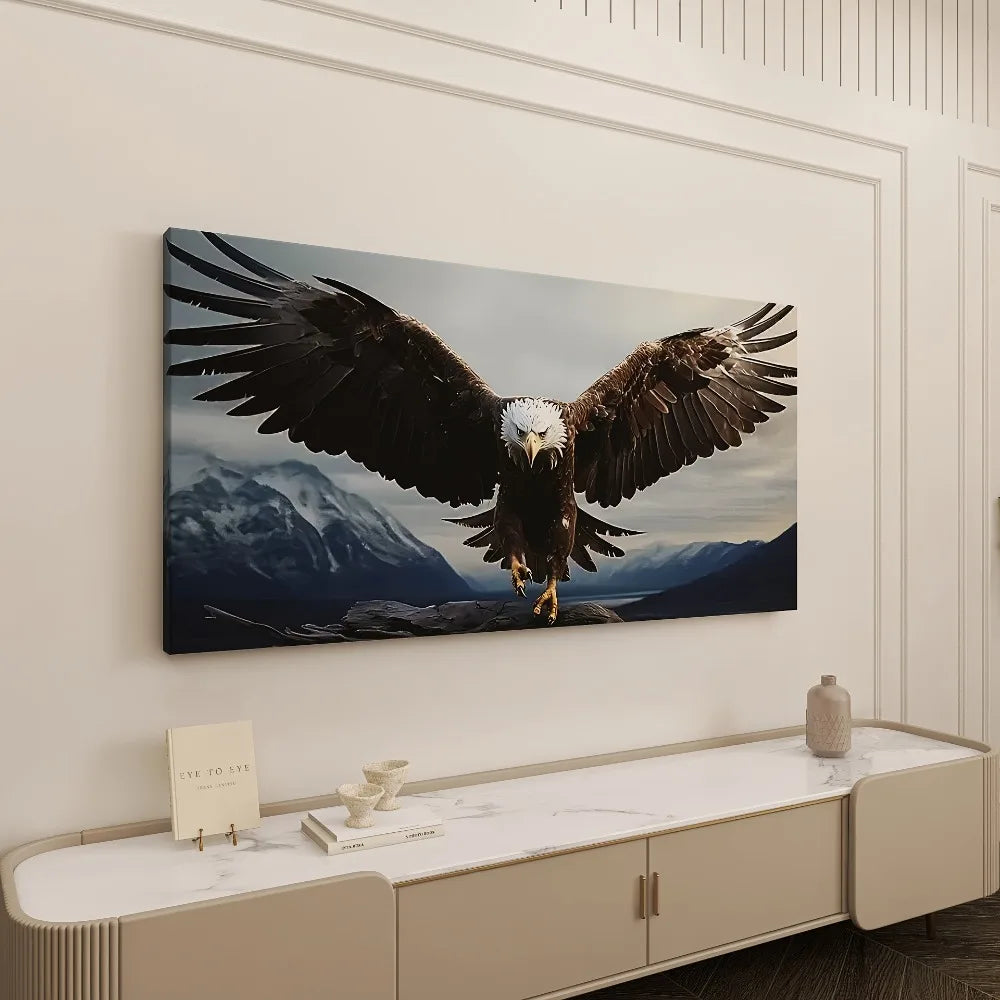 Majestic Eagle in Flight Canvas Wall Art