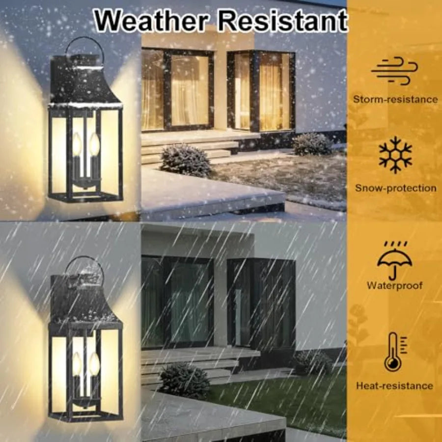 2-Pack of Indoor/Outdoor Wall Lanterns