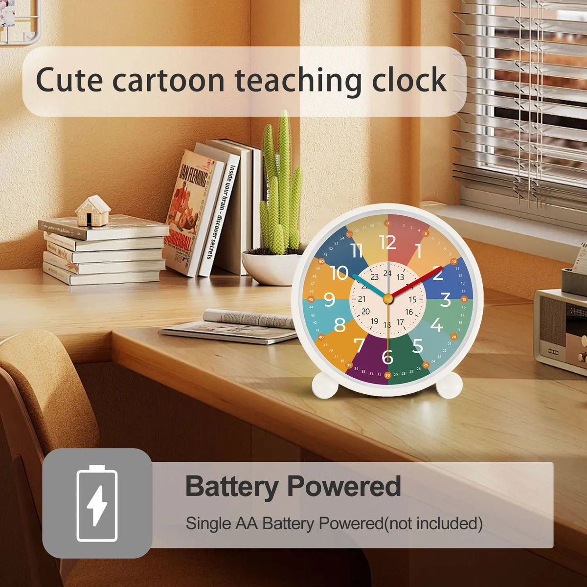 Rainbow Alarm Clock Perfect for Beginner Time Tellers