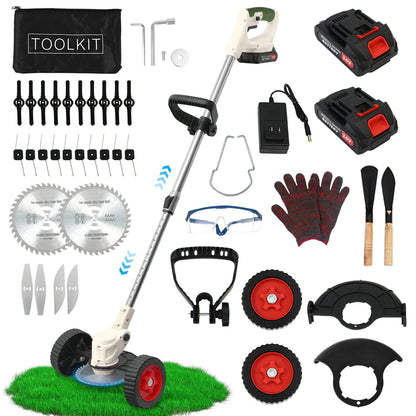 21V Cordless 3-in-1 Lightweight Electric Grass Trimmer