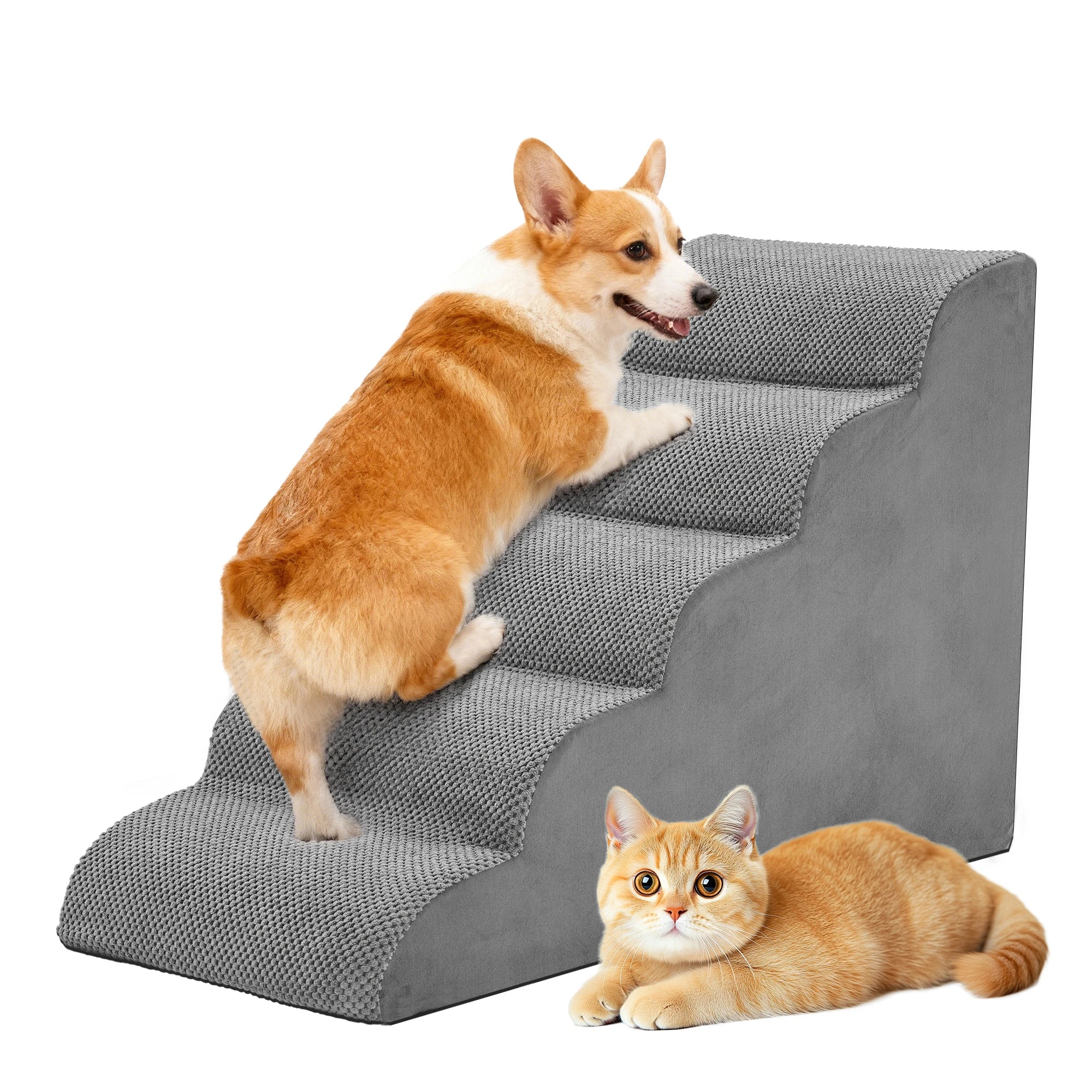 JHK 3-5 Step High-Density Foam Dog Stairs