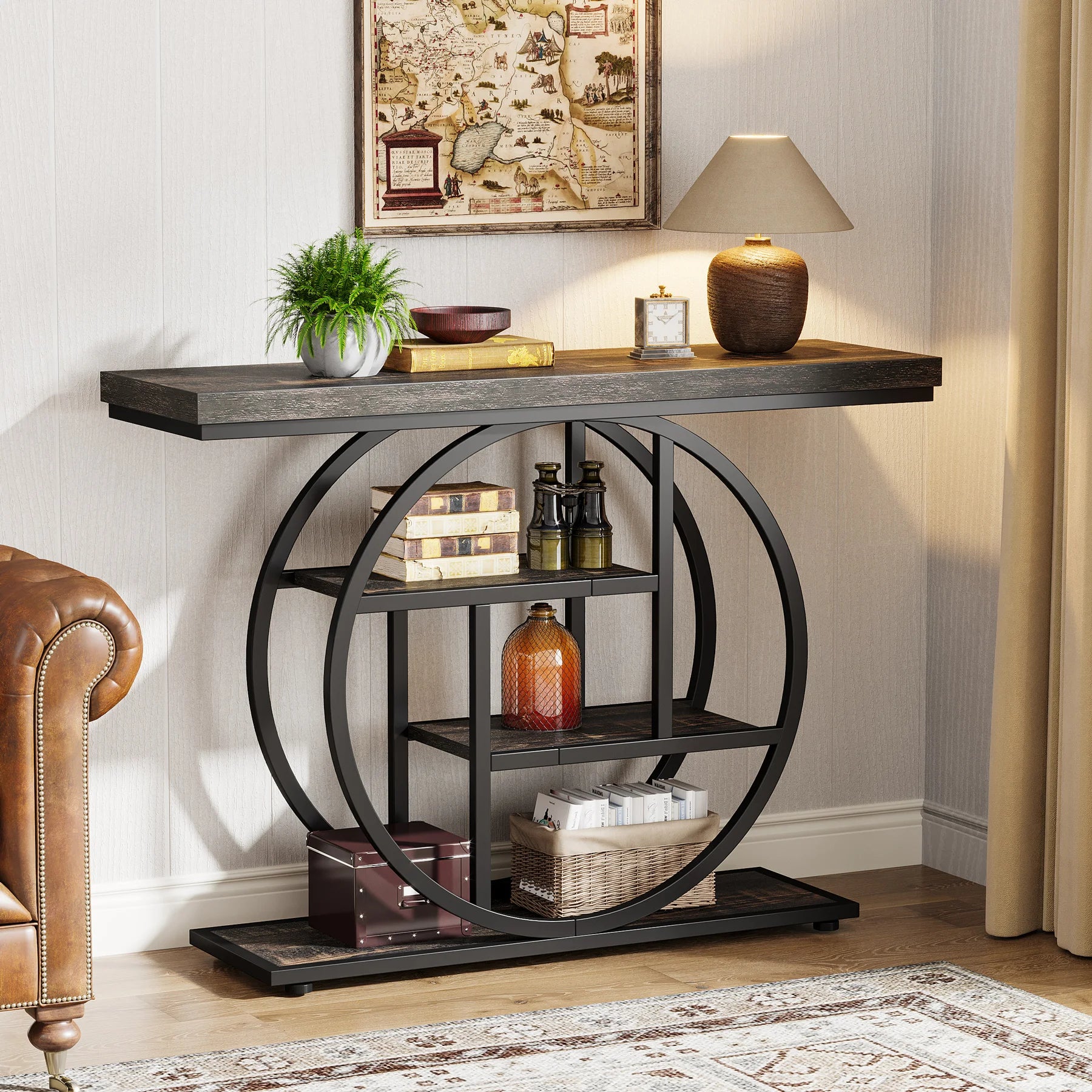 Tribesigns 4-Tier Console Table with 4 Shelves