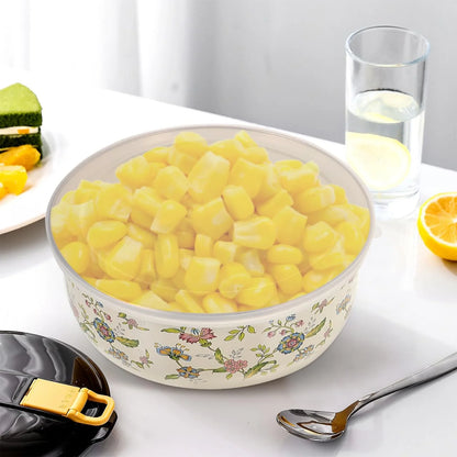 5-Piece Vintage Style Enamel Mixing Bowls with Lids