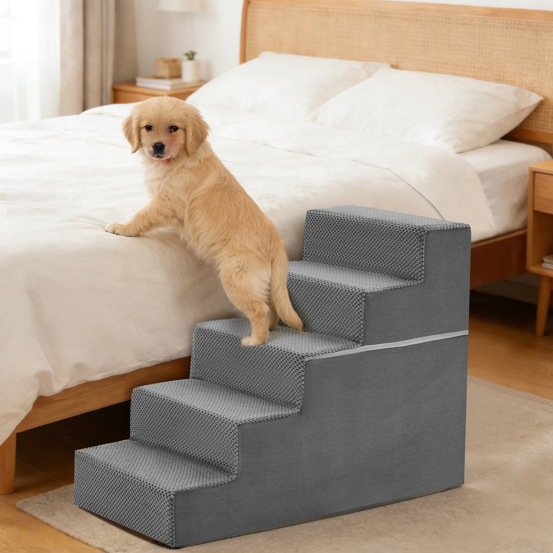 JHK 3-5 Step Foam Dog Stairs