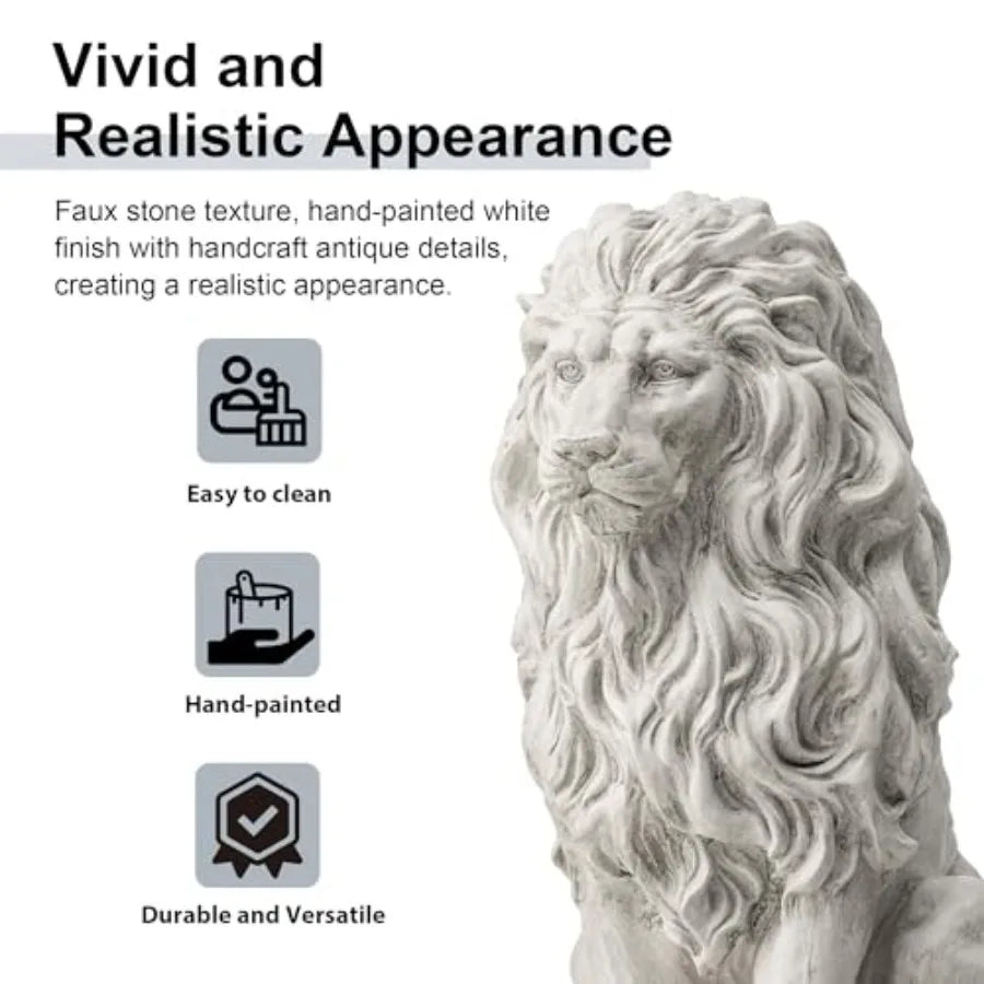 Sitting Lion Outdoor Garden Statue