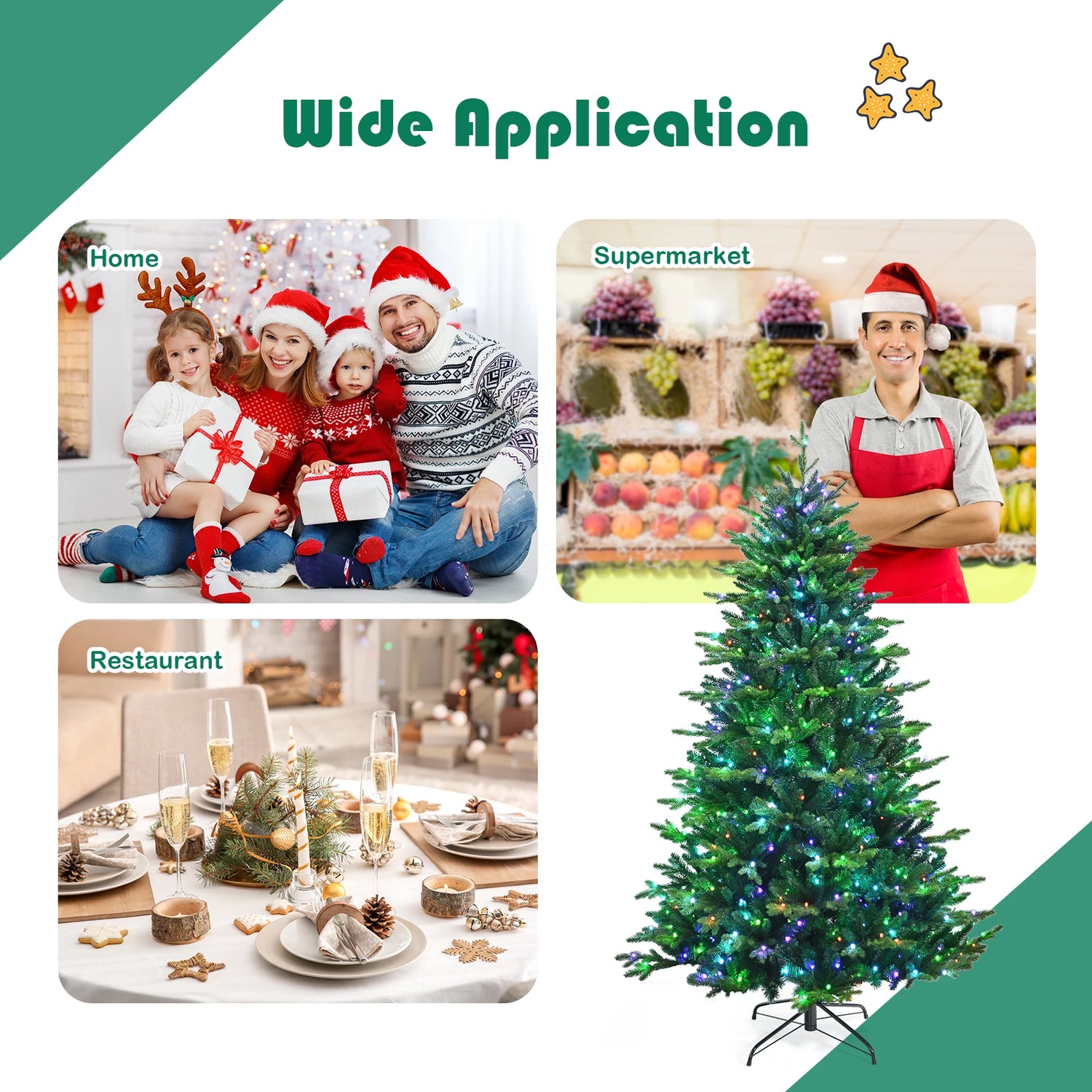 8-Foot App-Controlled Pre-Lit Christmas Tree