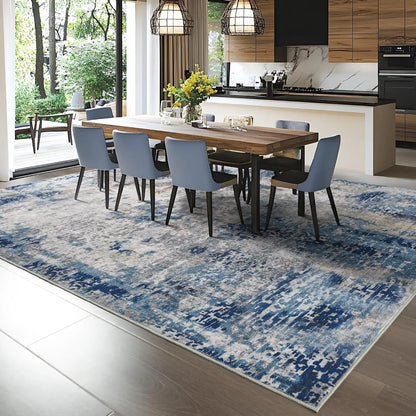 VIKAMA Modern Abstract Washable Area Rug