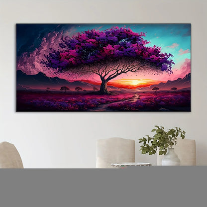 Art Deco Purple &amp; Pink Hauntingly Beautiful Landscape Wall Art