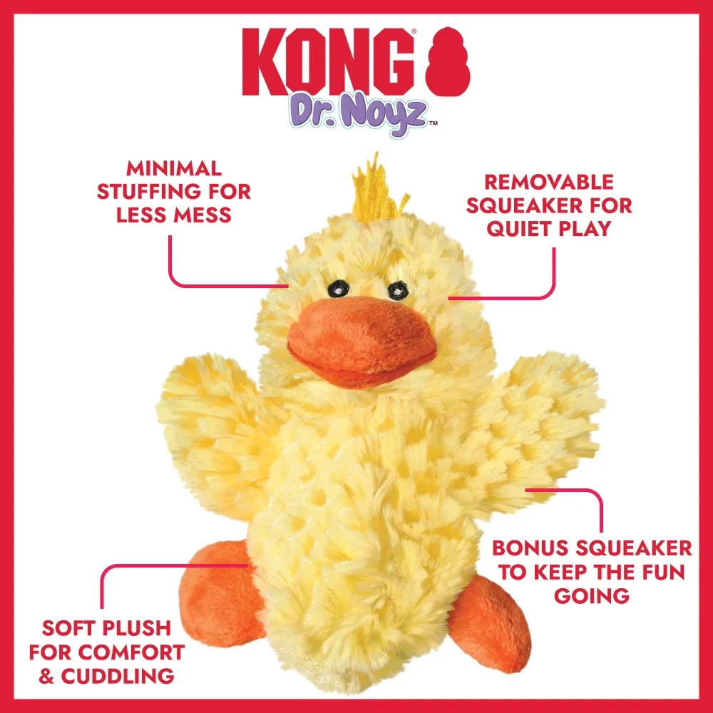 Adorable Yellow Duck Dog Toy with Removable Squeaker for Small Dogs