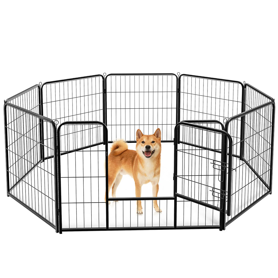 JHK 8 Panel Foldable Metal Dog Playpen
