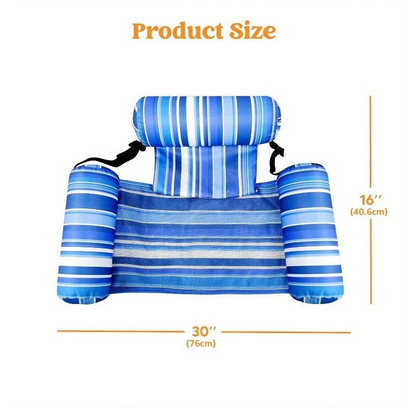 2-Pack of Inflatable Adult Floating Lounge Chairs