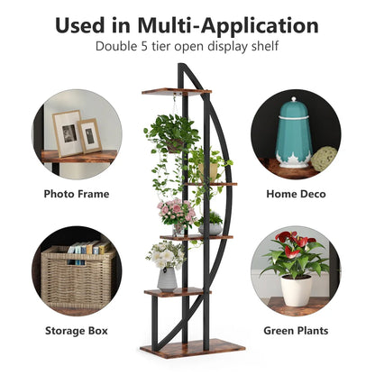 LITTLE TREE 5-Tier Curved Plant Stand Pack of 2